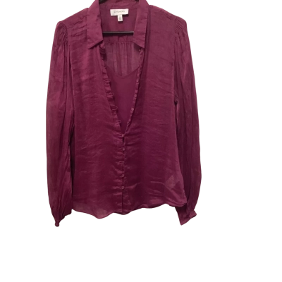 Witchery Womens  Size 16 Button Up Top Purple 