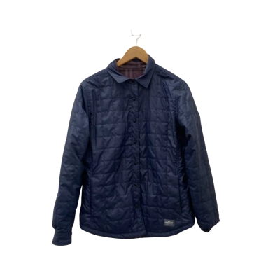 Kathmandu Womens  Size 12 Reversible Jacket Navy Blue / Purple / Checked