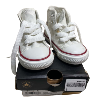 Converse Kids  Size 3 White Shoes 