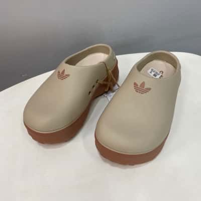 Adidas Adifom Stan Mules Womens  Size 5  Beige / Brown 