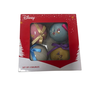 BNIB 4x Disney princess baubles
