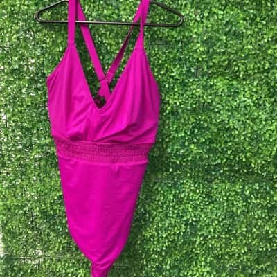 City Chic Womens  Size XL Onepiece Bathers Pink  