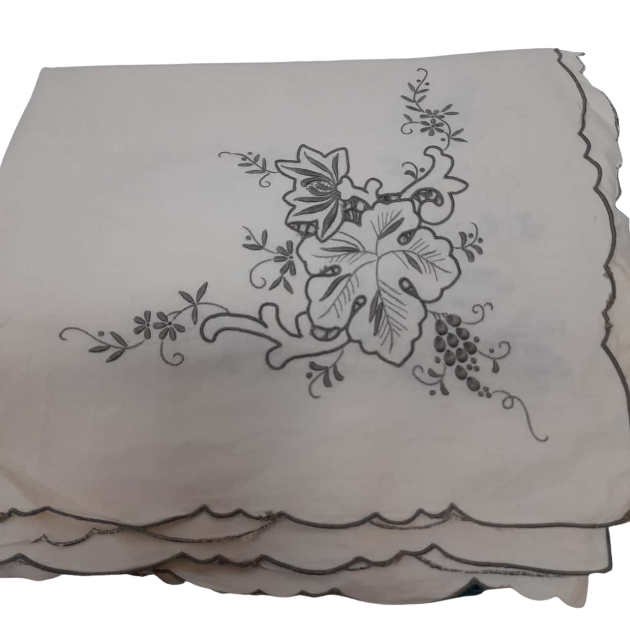 Embroidered Cotton/Linen Tablecloth