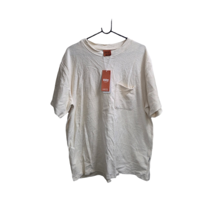 Rhythm Vintage Mens Cotton Pocket T-Shirt Cream Size XL NWT
