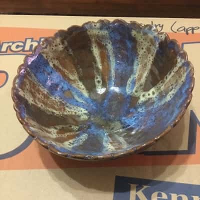 Frosted Clay Bowl