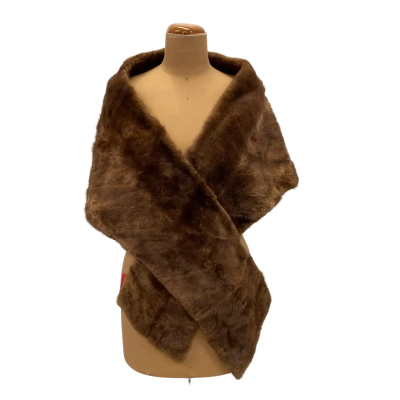 Womens Vintage Real Mink Stole One Size