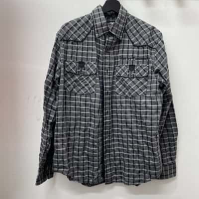 Harley Davidson Mens  Size M Checked Shirt Black  / Checked / Grey 