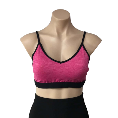 Energetiks Womens Size M / 12 Punk Pink /  Black Trim Sophia Cropped Top (new)