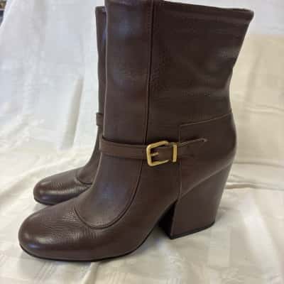 Robert Clergerie Brown Leather Boots Size AU 7.5  