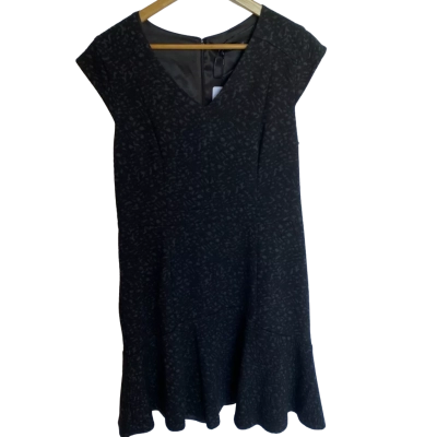 Basque Womens Size 14 Poetic Blooms Dress Charcoal