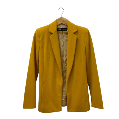 Zara Womens  Size XS Open Jacket Mustard 