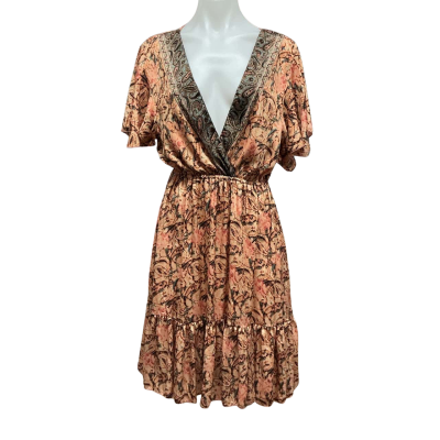 Vienna Womens Silk Mix Size M Casual Dress Multicoloured 