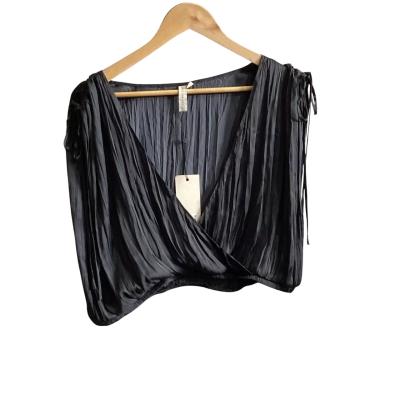 Bec & Bridge Womens  Size 12 Wrap Top Black  
