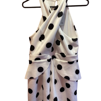 River Island Womens Black & White Polka Dot Playsuit Size 10