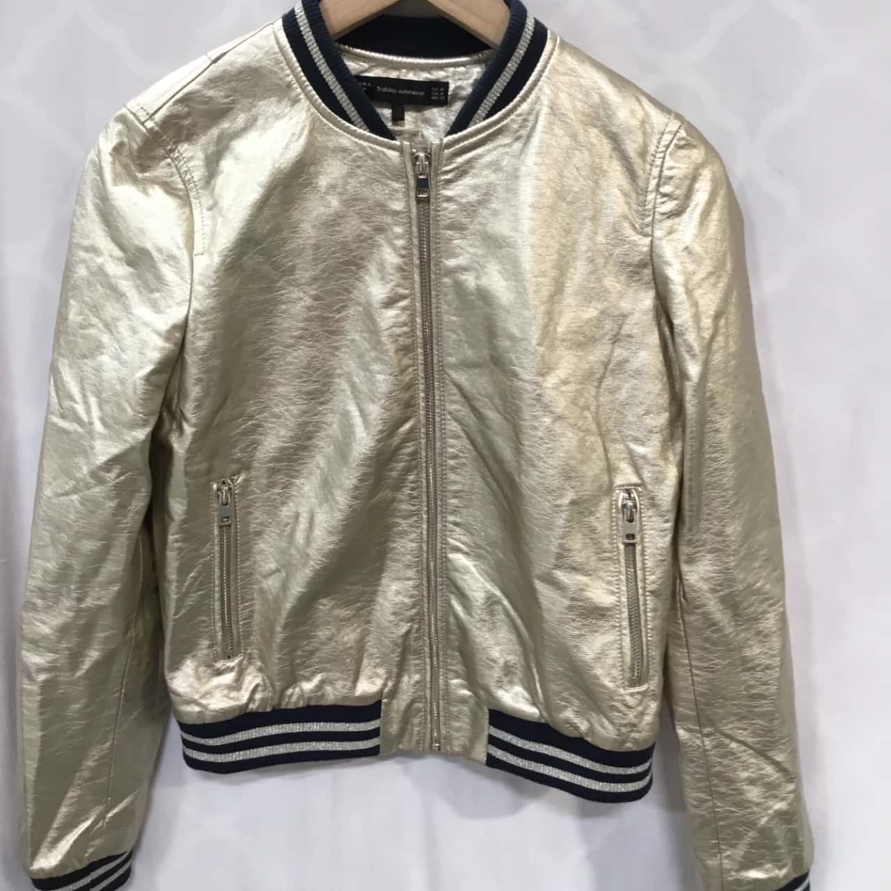 zara gold jacket