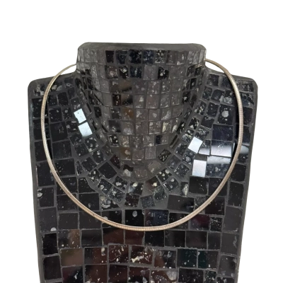 Vintage Sterling Silver (925) Flat Chain Choker Necklace (10 grams)