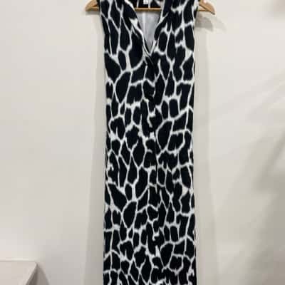 Country Road Womens  Size 10 Casual Dress Black  / Pattern / White 