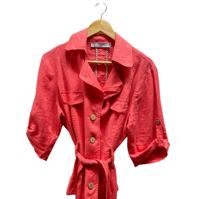 Anthea Crawford Womens  Size 16 Coral Linen Jacket