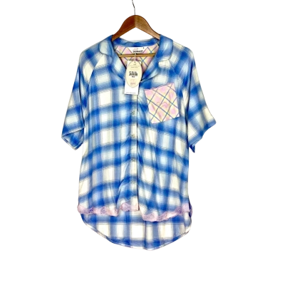 Peter Alexander - Blue & Pink Lace Pyjamas Top (Size S)