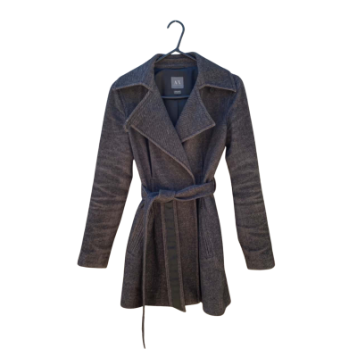 Womens Armani Exchange Size S Trench Coat Grey 