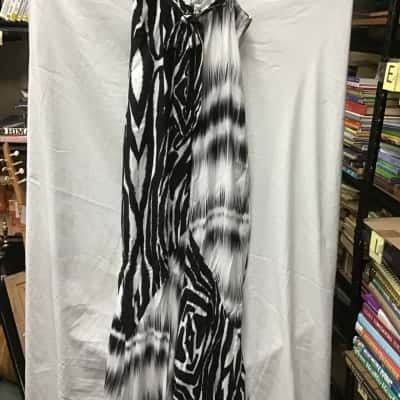 Sass & Bide Womens  Size 10 Sleeveless Dress  Black  / White 