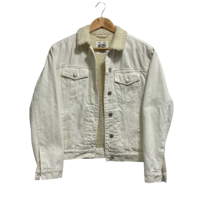 Pull & Bear Mens x Sonic Youth XS Type 3 Denim Jacket w/ Fleece Inner 