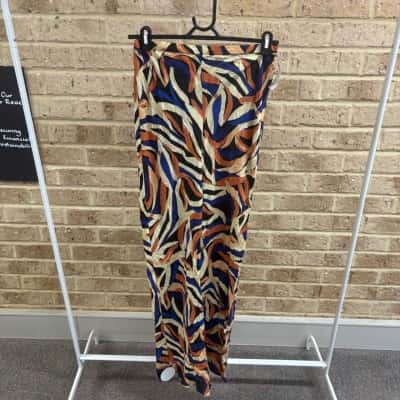 Shona Joy Womens silk bias cut pants Size 8 