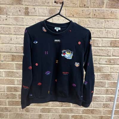 Kenzo Womens multi-icon allover motif sweatshirt Size M 