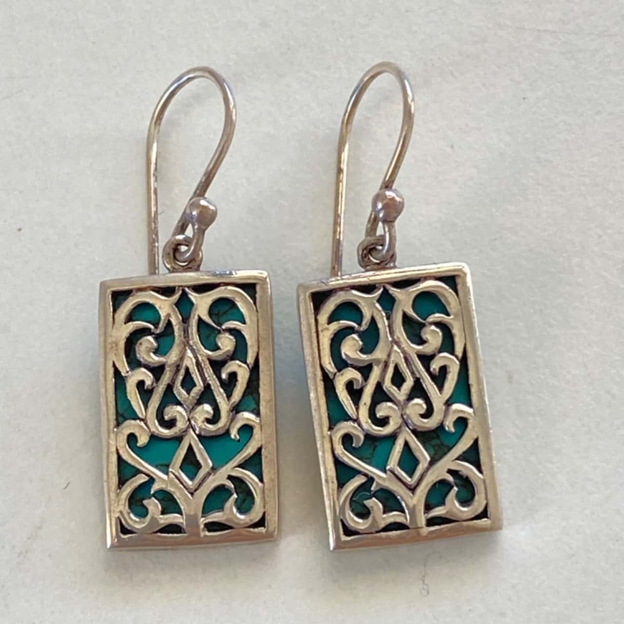 Bella Donna Silver & Turquoise Drop Earrings