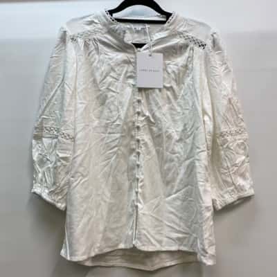 LABEL OF LOVE Size M Ivory Blair Blouse