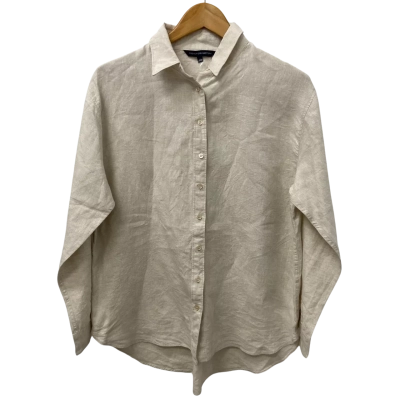 French Connection Womens  Size 10 Long Sleeve Shirt Beige 
