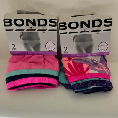Bonds Women's Size 10 Underwear Bikini / Hipster - 2 Packs