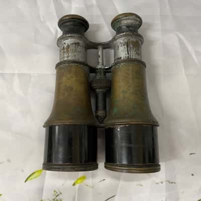 Vintage Lemaire Fabt Paris WW1 Brass Binoculars