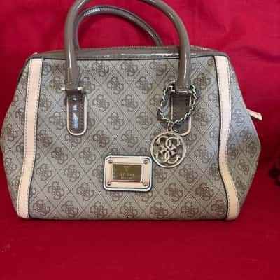Guess Women’s Handbag featuring a Brown Logo Monogram
