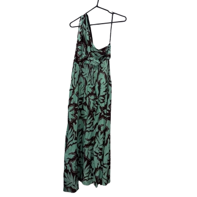 Minkpink Brown and Green One Shoulder Dress Size L