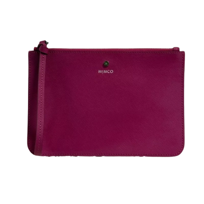 MIMCO Saffiano Leather Wristlet Pouch Purse / Wallet in Pink
