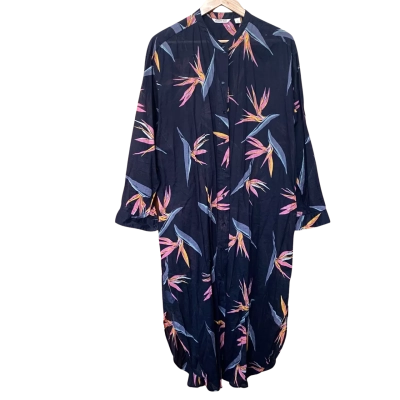 Country Road Black Bird Of Paradise Patterned Dress Size 14