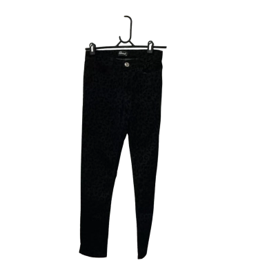 Revival Womens  Size 8 Skinny Leg Flocked Leopard Print Pant