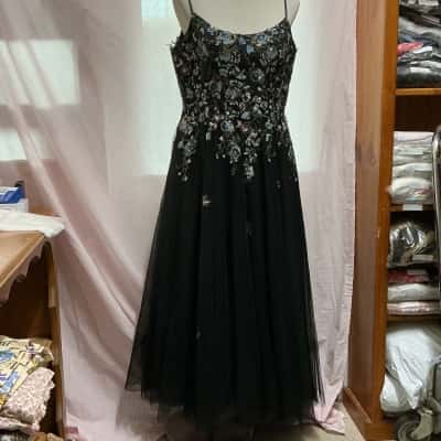 Tania Olsen Designs Womens  Size 16 Formal Dress Black  / Floral 