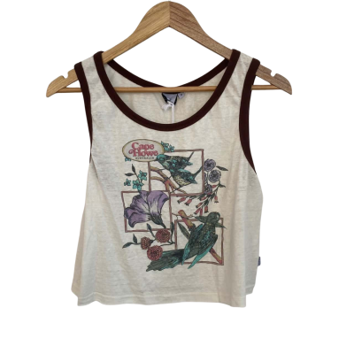 Ghanda Womens  Size 8 Cami  / Tank Top Brown / White 