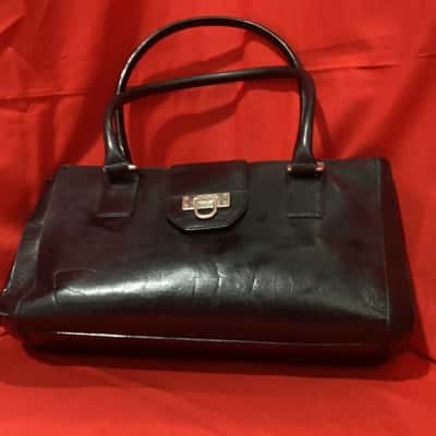 Annapelle Black Leather Handbag