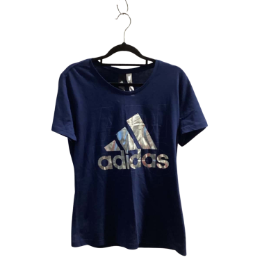 Adidas Womens  Size M T-Shirt Navy Blue / Silver  RRP $35