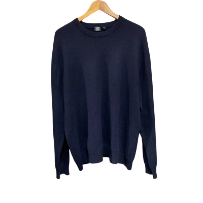 Yorn Mens Crew Neck Size 54 Jumper Navy Blue 