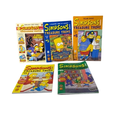 The Simpsons Comics Treasure Trove - 5 Comic Books