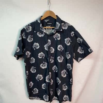 Connor Mens  Size XL Short Sleeve Shirt Blue / Floral 