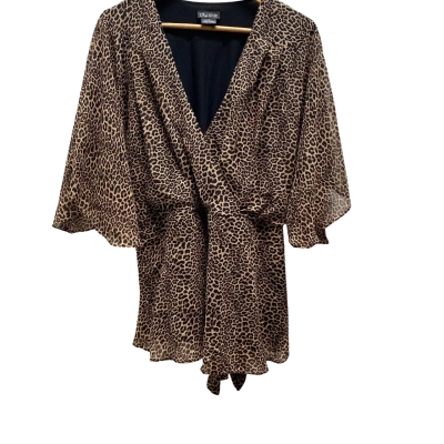 City Chic Womens Size M Animal Print Top