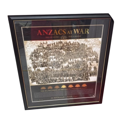 Limited Edition of 5000 Anzac’s At War Fall An Anzac Rise A Legend Framed Picture Frame 