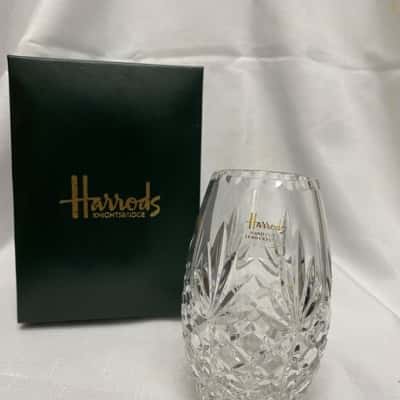 HARRODS Hand Cut Lead Crystal Glass