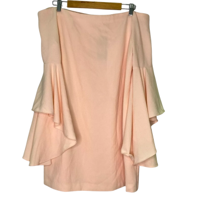 Forever New Womens  Size 14 Long Sleeve Dress / Mini Dress / Off The Shoulder Dress Orange 