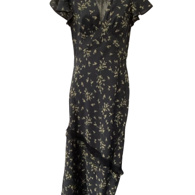 Forever New Black Floral Maxi Dress Size 8